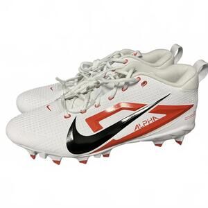 Nike Alpha Football Cleats White Black Orange 13.5